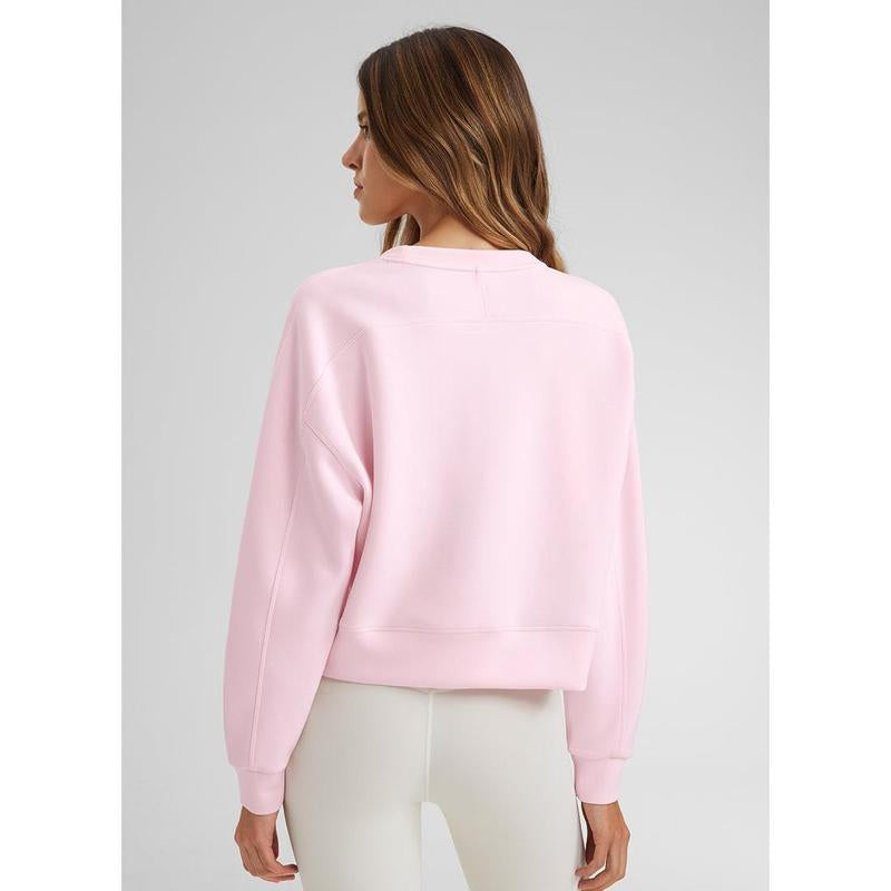 CRZ YOGA Womens Softaura Crewneck Sweatshirt Long Sleeve Workout Casual Pullover Basic Fall Tops