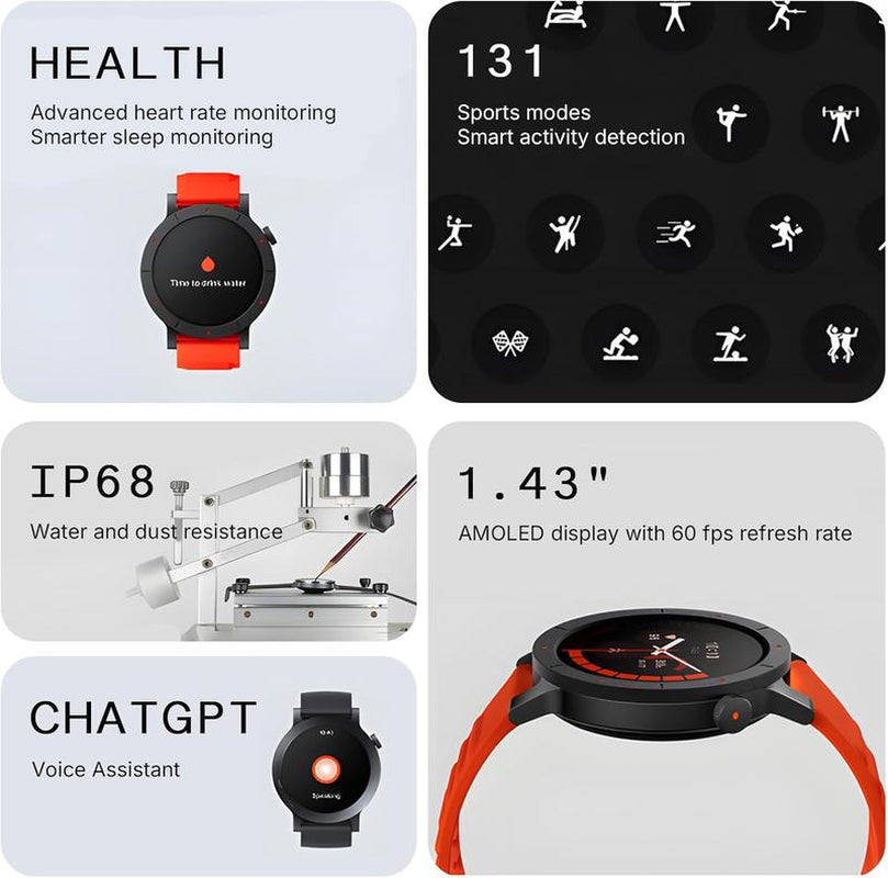 CMF Watch 3 Pro Smart Watch for Men Women, Bluetooth Call AI Smartwatch with Energy Score, Heart Rate Tracking, Sleep Monitor, GPS & 130+ Sport Modes, Fitness Tracker for Android Ios, IP68 Ash Grey Outdoorfun