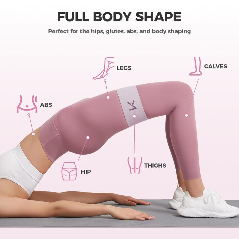 KEEP Fabric Resistance Bands for Legs and Butt, Fabric Exercise Loop Bands Yoga, Pilates, Rehab, Fitness and Home Workout, Strength Bands for Booty