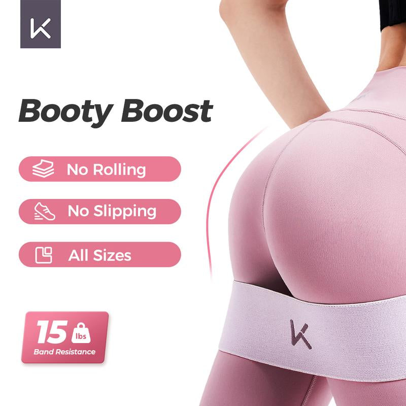 KEEP Fabric Resistance Bands for Legs and Butt, Fabric Exercise Loop Bands Yoga, Pilates, Rehab, Fitness and Home Workout, Strength Bands for Booty