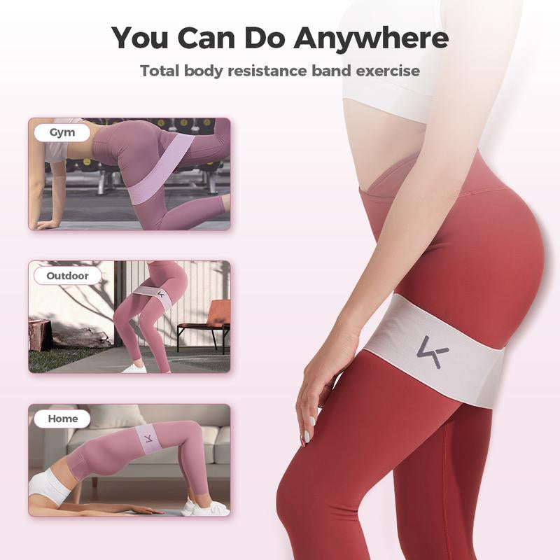 KEEP Fabric Resistance Bands for Legs and Butt, Fabric Exercise Loop Bands Yoga, Pilates, Rehab, Fitness and Home Workout, Strength Bands for Booty