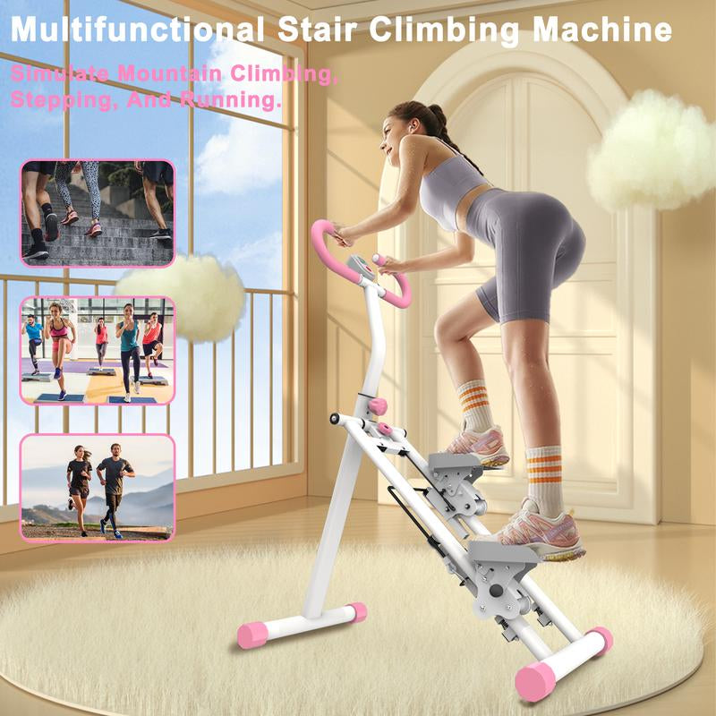 330Lbs Stair Stepper Climber Machine with Handlebar Upgrade Vertical Climber Workout Machine for Full Body Climber Stepper Home Fitness Equipment for Women Men