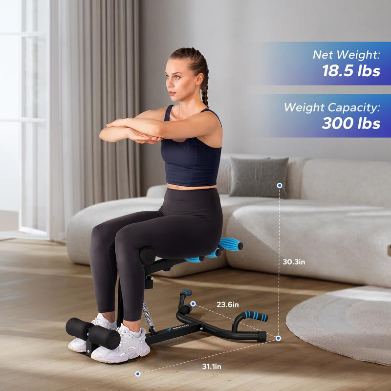 (Live Only)Special Link for Flash Sale MERACH Deep Squat Machine, Adjustable Glutes Workout for Home Gym Workout Training, Sit up Machine for Abs and Muscle Building, Abdominal Bench, Push up Fitness Equipment, Dealsforyoudays