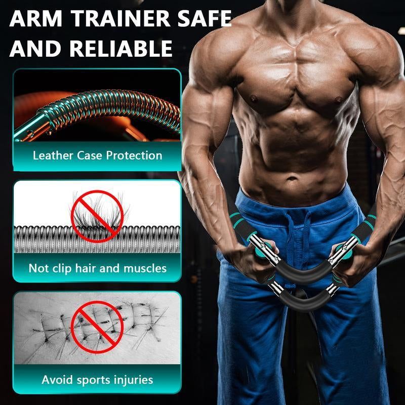 Twister Arm Trainer 60-120Lb Adjustable | Chest Shoulder Arm Workout Equipment | Portable Forearm Strengthener | Detachable Upper Body Fitness Machine for Home Gym & Daily Use