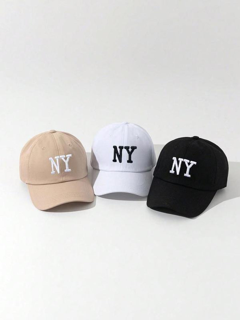 NY Embroidered Baseball Cap, Casual Outdoor Sun Hat for Men & Women, Adjustable Outdoor Sun Hat for Spring Autumn Travel Beach Vacation