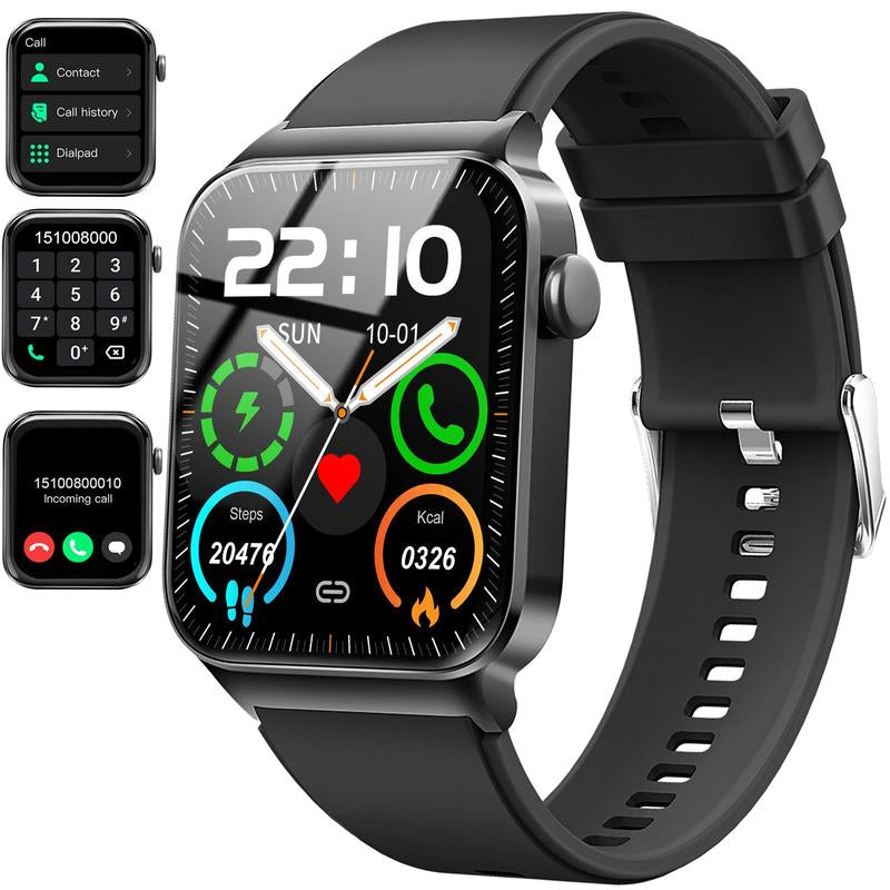 [Fall Deals] Tukio 2025 New 1.85" Stylish Touchscreen Digital Smartwatch with 100+ Exercise Modes Sleep Monitoring Daily Watch Dial Information Alerts Multifunctional Wearable Device for Holiday Gifts Smartphone