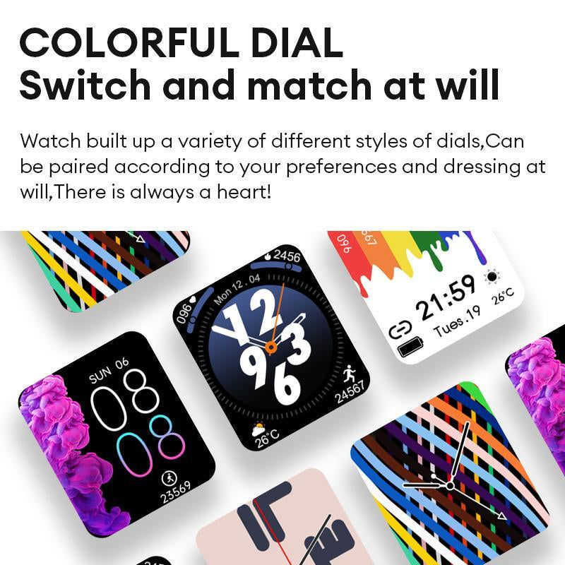 [Fall Deals] Tukio 2025 New 1.85" Stylish Touchscreen Digital Smartwatch with 100+ Exercise Modes Sleep Monitoring Daily Watch Dial Information Alerts Multifunctional Wearable Device for Holiday Gifts Smartphone